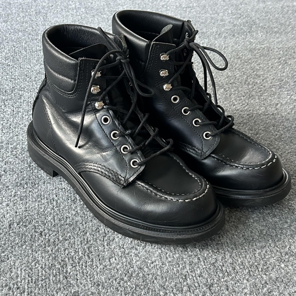 Red Wing SuperSole Moc Toe Boots USA Black Work Heritage Style Mens 6.5